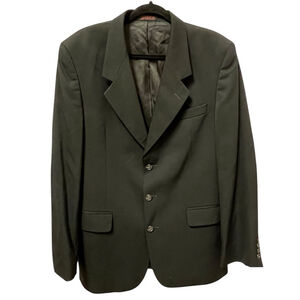 Andre Villard Paris Men's Black 100% Wool 3 Button Blazer Sport Coat, L-40,